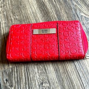 Guess 8x4 red wallet.